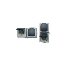 Kopp - Interruptor / toma de corriente recta ap/fr, senkr.