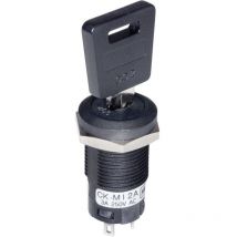 NKK Switches CKM13EFW01 CKM13EFW01 Interruttore a chiave 250 V/AC 3 A 1 x On/Off/On 2 x 45 ° 1 pz.