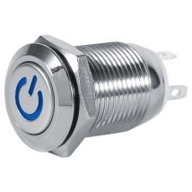 YB - Eosnow Interruttore a pulsante di alimentazione per veicolo per auto tipo momentaneo led blu 3V