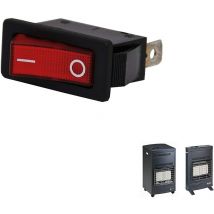 Interruttore luminoso ventola per stufa eco 42T e euro 92T Sicar ricambio 16A/250V