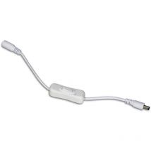 Interruttore On Off per strip led connettore jack 5 mm da maschio a femmina 12v 24v pulsante striscia led a bilanciere per accedere e spegnere bianco