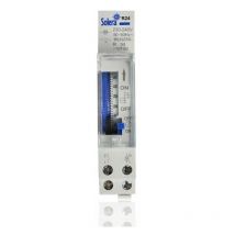 Solera - Interruttore orario analogico 24h, 230V ac, 1 modulo equivalente FIN121182300000