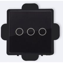 Interruttore Touch Triplo Modern Nero