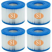 Intex 29001E Lot de 4 Cartouches de Piscine PureSpa Type S1 faciles à Installer