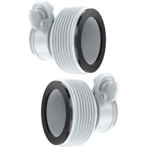 Intex Adaptateurs de tuyau de 1,25' (environ 3,2 cm) à 1,5' (environ 3,8 cm) de type b pour pompes et systèmes d'eau de mer Jeu de 2 (joint noir)