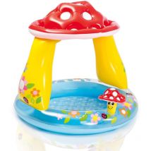 Intex Pilz Babybecken 57114NP – Aufgeblasene Größe: 102 x 89 cm – Wasserkapazität: 45 Liter – Ideal für Kinder zum Planschen