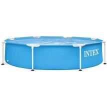 Intex - Above Ground Swimming Pool Metal 8ft Frame Pools Garden Patio W244xH51cm - 3403360 - Blue