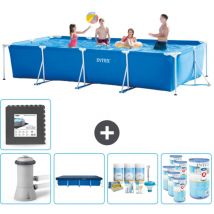 Intex - Schwimmbecken mit rechteckigem Rahmen – 450 x 220 x 84 cm – Blau – Inklusive Zubehör CB17
