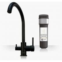 INTU Flair Matt Black 3-1 Cold Swan Filtered Water Tap & Pro Filter