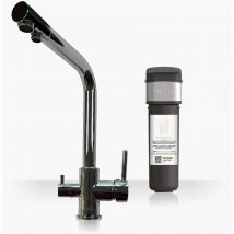 INTU Fusion Chrome 3-1 Cold Square Filtered Water Tap & Pro Filter