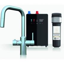 INTU Monarch Chrome 4 In 1 Square Pull Down Filtered Boiling Water Tap Nexus & Pro Filter