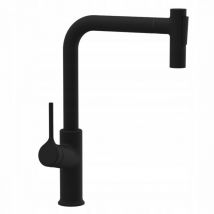 Invena Farsal Spülbeckenarmatur Mit Ausziehbarem 2f L-auslauf, Schwarz, Trend