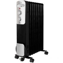 Inventum - Radiateur à bain d'huile KO931B 2000 w Noir/Argent