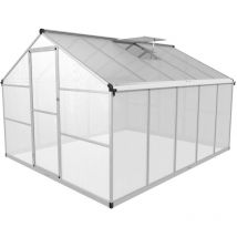 Uniprodo - Invernadero - 301 x 238 x 195 cm - policarbonato + aluminio