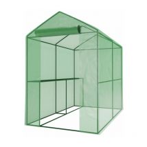 Eurospen - Invernadero de jardín - con estanterias y puerta con cremallera 2m2