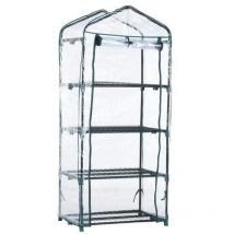 Biotop - Invernadero estructura acero y funda pvc 4 bandejas