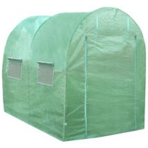 Monster-shop - Invernadero Politúnel con Puertas Ventanas Galvanizadas Cubierta de pe Jardinería Marco Metálico Carpa de Jardín Vegetal Planta de