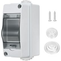 Ip65 Wasserdichter Außen-elektroverteilerkasten, Wasserdichte Elektrobox, Anschlussdose, Kunststoff-aufputz-steuerschrank, 2 Module