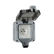 IP66 Outdoor Splashproof Single Row Pluggable Housing Rainproof Outdoor Waterproof Socket, One Hole