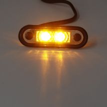 IP67 12/24V led Side Marker Lamp Turn Signal Light Indicator Lamp for Trucks Cars Trailers Van Bus Pickup (Yellow) (Yellow, 1pcs)