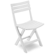 IpAe ProGarden – Chaise de jardin pliante en résine blanche – 100% recyclable, légère, résistante aux intempéries – Dimensions : 44 x 41 x 78 cm