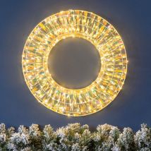 Iridescent Warm White led Christmas Wreath