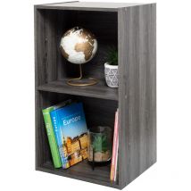 Iris Ohyama - Armadietto, Libreria, Armadietto con 2 Ripiani, Grande Capacità, Multifunzionale, Robusto Ufficio, Camera da Letto, Soggiorno