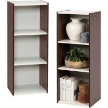 Iris Ohyama, Bücherregal Mit Drei Regalen, Set Aus 2 Akzentmöbeln - Ub-9035, Braun