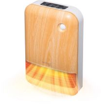Calefactor ceramico pequeño / Radiador ceramico portátil, Alcance 90cm, 1500W, Detector de movimiento para el ahorro, Temporizador, Cuarto de baño,
