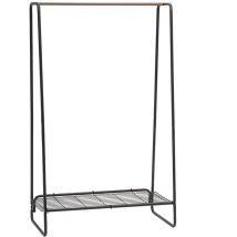 Großer Kleiderständer mit Drahtregal, 1 Ebene, Schwarz, Modernes, Robuster Rahmen, Rutschfest, Für Schlafzimmer, Studio, Schrank, Kleidung & Schuhe,