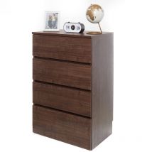 Tischläufer, Buffet, Schlafzimmerschrank, Aufbewahrungsmöbel, Multifunktionskommode, 4 Schiebe-Schubladen, Modern, Robust, Wohnzimmer - Wooden Chest