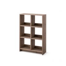 Iris Ohyama - Armadio a giorno, Libreria, Ripiano a 6 scomparti, Grande capacità, Orizzontale e verticale, Ufficio, Camera da letto, Soggiorno - Wood