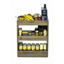 Scaffale con ruote/mobili da magazzino con ruote/carrello/desk in legno, Facile da spostare e con ruote regolabili, Ufficio, soggiorno, studio