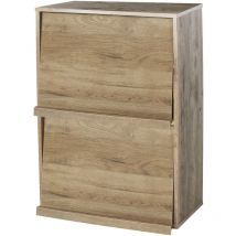 Iris Ohyama - Möbel, Bibliothek, Aufbewahrungsregal, 2 Klapptüren, Design, Modern, Vielseitig verwendbar, Büro, Schlafzimmer, Wohnzimmer - Flap Rack