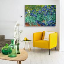 Signorbit - irises Van Gogh - Quadro con tela pittorica su telaio in legno - Misura: 140x100 cm
