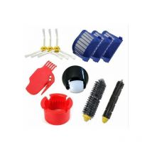 WAY - Ahlsen iRobot Roomba Robot aspirador Set rueda delantera + filtro + cepillo lateral para 600 536 551 552 528 564 595 610 620 630 650 655 660