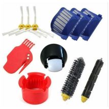 Kit Aspirapolvere Robot Irobot Roomba: Ruota Anteriore + Filtro + Spazzola Laterale Per 600, 536, 551, 552, 528, 564, 595, 610, 620, 630, 650, 655, 