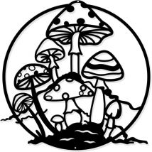 Iron Art Mushroom Metal Wall Art Crafts, décorations d'intérieur créatives silhouettes iron Art