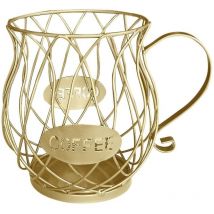 Fei Yu - Porte-capsules de café en fer, support de dosettes de café en forme de tasse creuse, panier de rangement pour organiser le café à la maison