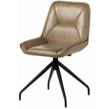 Massivmoebel24 - Chaise 49x56 Cuir iron label 608