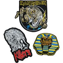 Meaco - Iron Maiden Heat Sticker Clothing Patches - set de 3 Sticker für Kleidung - Accessoire Militärrucksack, Crossfit-Rucksack, Rockerkostüm