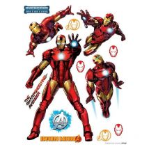 Decorazione Adesiva 65x85cm - Multicolore - Iron Man