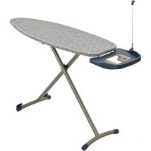 Ironing Board with Steam Generator Iron Tray Retractable Iron Rest & Cable Holder Extra Thick Padded Reversible Cover Glider Wheels