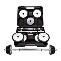 Iron Man - IronMan 15kg Chrome Steel Adjustable Dumbbell And Barbell Set