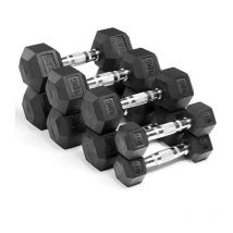 Ironman - Rubber Coated Hex 10kg Dumbbell Pair