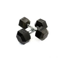 Ironman Rubber Coated Hex 5kg Dumbbell Pair