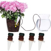 Irrigation Goutte a Goutte Bouteille, 4 Pièces Arrosage Goutte à Goutte en Céramique Arroseur Automatique Plantes Système D'Irrigation Automatique
