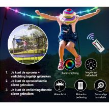 Irrigatore per trampolino - illuminazione - attacco rete - Ø244cm