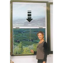 Moustiquaire de fenêtre – 140x160 cm – Aluminium verni – Fibre de verre PVC – IRS
