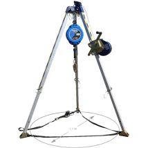 Irudek Kit Trip10 Verankerungsset – Sicherheitswinde, einziehbares Höhensicherungsgerät, 20m Stahlseil, max. Last 140kg, ATEX EN795B, EN360, EN1496B